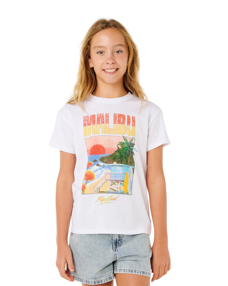 Rip Curl Kids Hayley O Relaxed Tee in Optical White