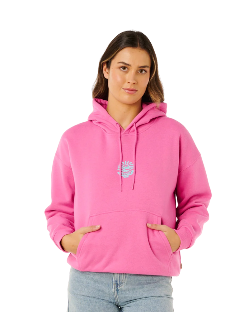 Rip Curl Womens Icons Of Surf Heritage Hood in Super Pink