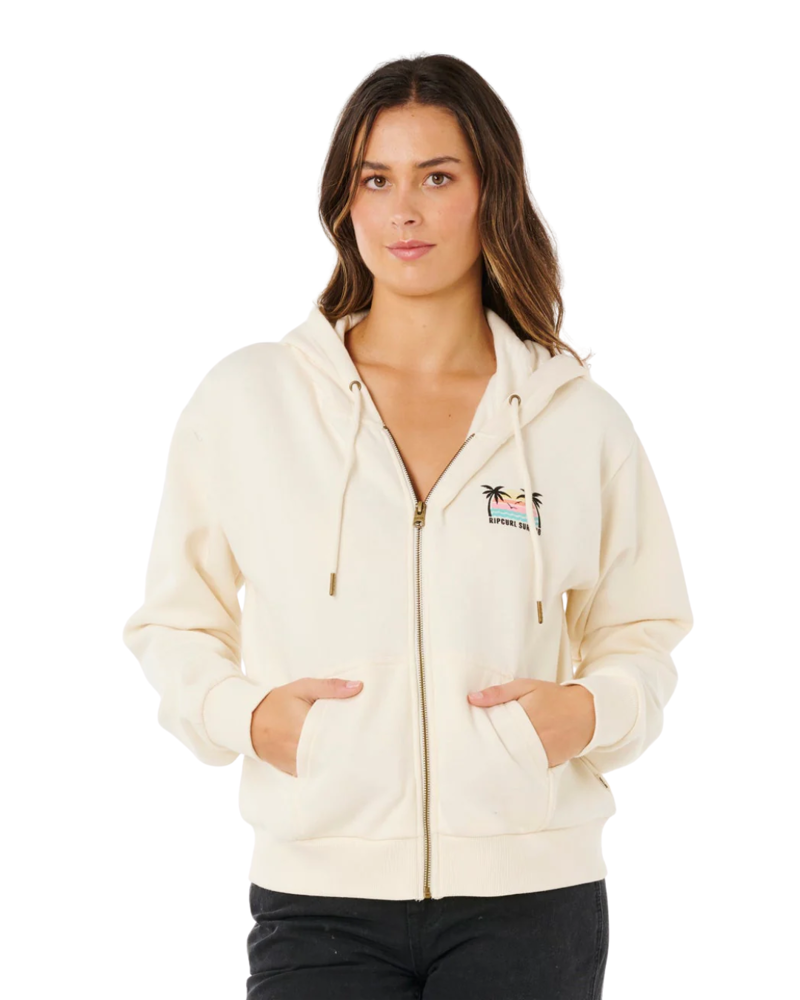 Rip Curl Womens Aloha Zip Thru in Bone
