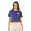 Rip Curl Womens Surf Side Cropped Tee in Navy