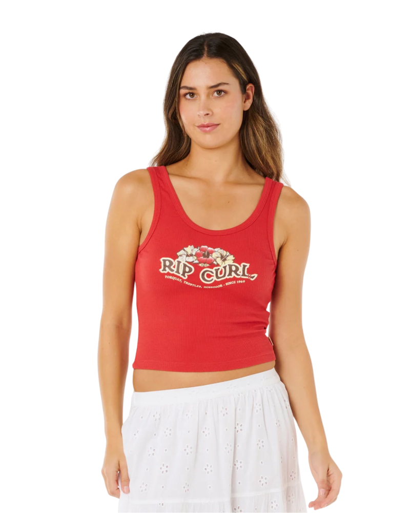 Rip Curl Womens Bells Tank in Deep Red