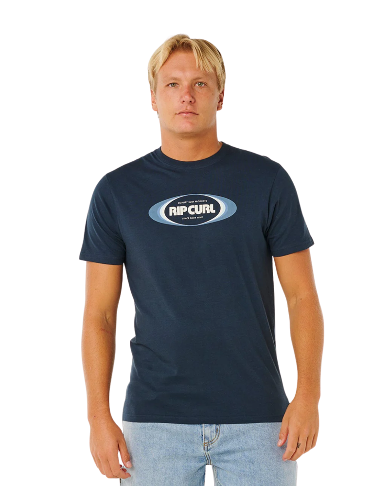 Rip Curl Mens Yo Mumma Tee in Dark Navy