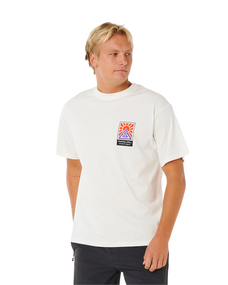 Rip Curl Mens Search Dawn Tee in Bone
