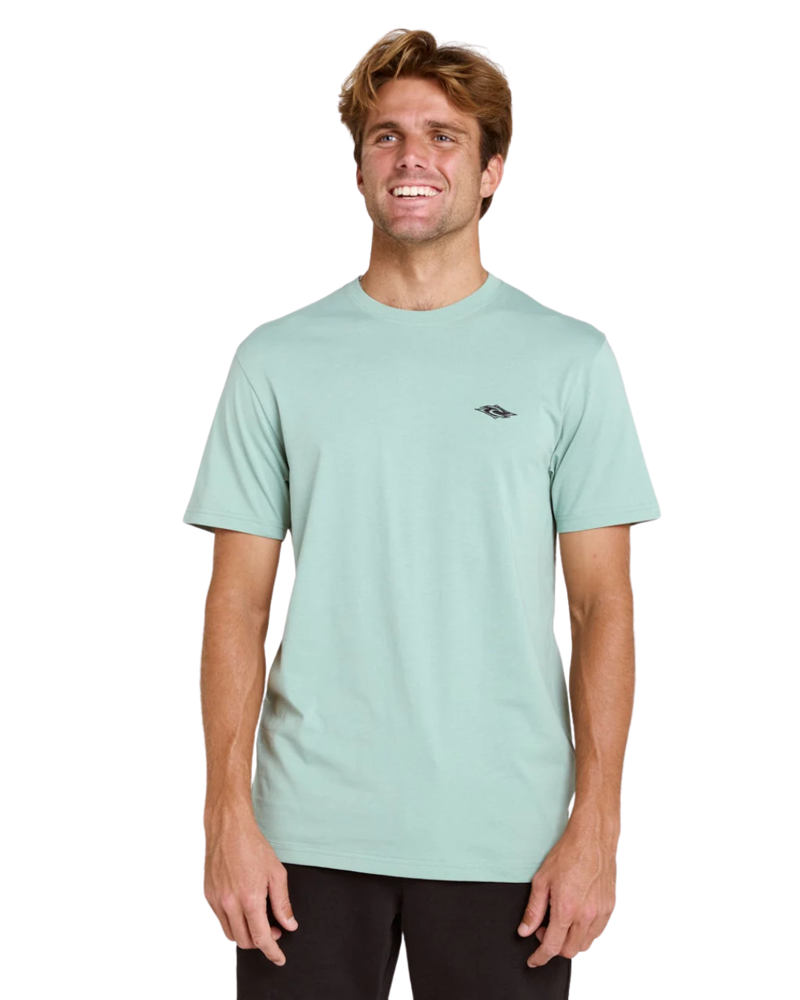 Rip Curl Mens Streamline Embroidered Tee in Aloe