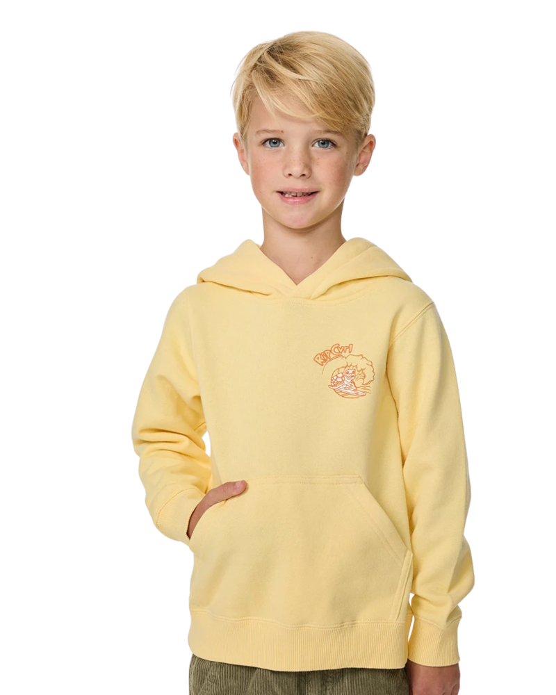 Rip Curl Kids Ride The Wave Art Hood in Sunlight