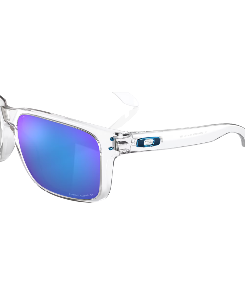 Oakley Holbrook XL in Polished Clear with Prizm Sapphire Iridium Polarized-3