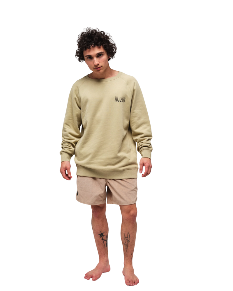 All In Mens Organic Sweatshirt in Tiger Kaki