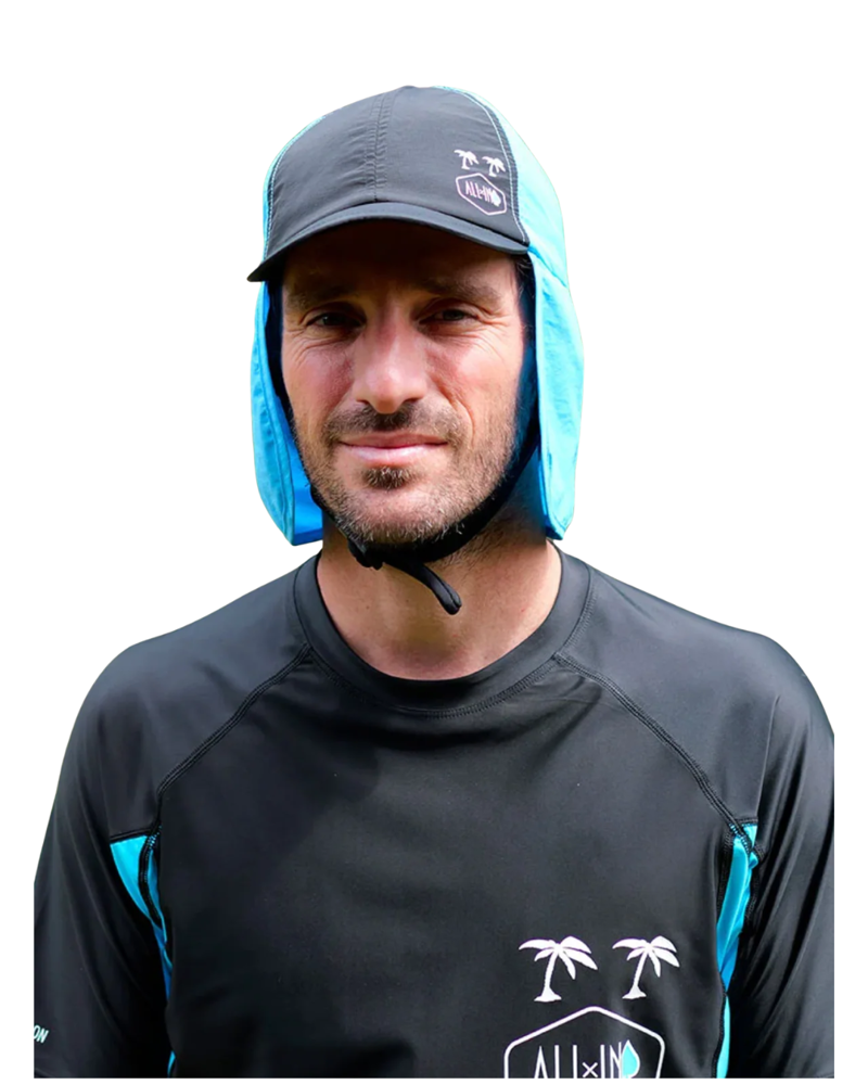 All In Surf Cap in Black Turquoise