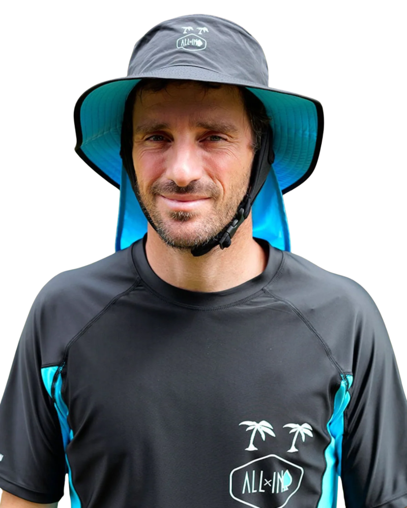 All In Surf Hat in Black Turquoise