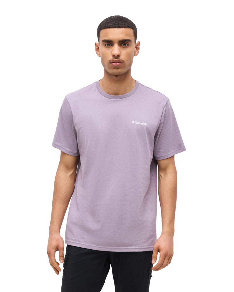 Columbia Mens CSC Outdoor Back Graphic Tee in Shale Purple / Scoped View