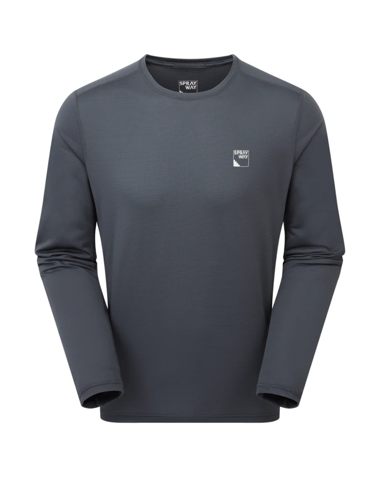 Sprayway Mens Trail Long Sleeve Tee in Dark Graphite