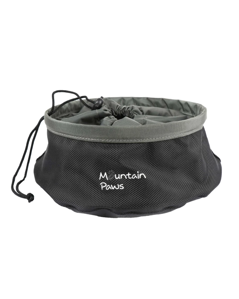 Mountain Paws Collapsible Dog Food Bowl in Black