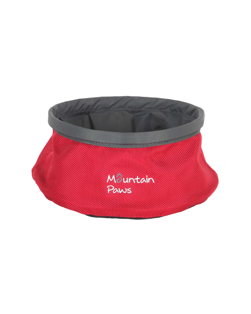 Mountain Paws Collapsible Dog Water Bowl in Red