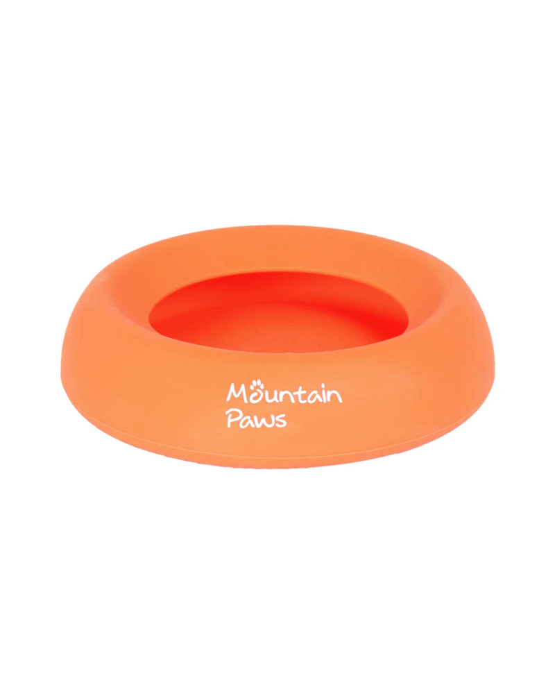 Mountain Paws Splashproof Dog Bowl in Orange