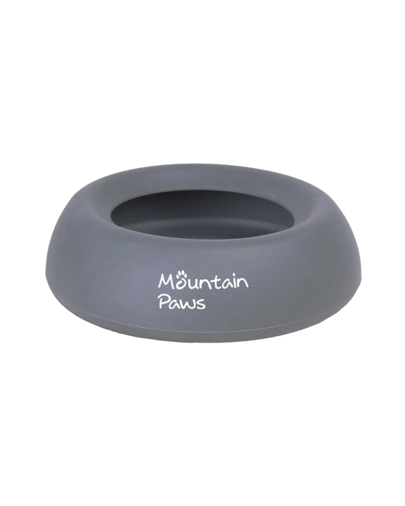 Mountain Paws Splashproof Dog Bowl in Grey