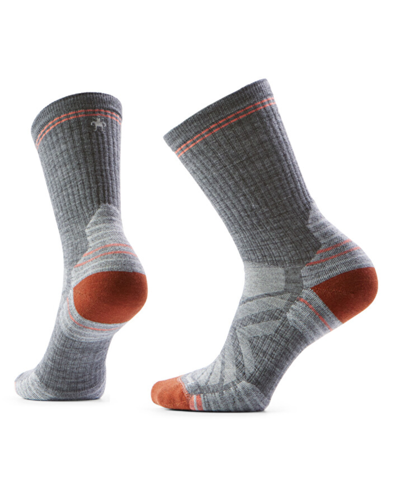 Smartwool Womens Hike Targeted Cushion Crew Socks in Medium Gray