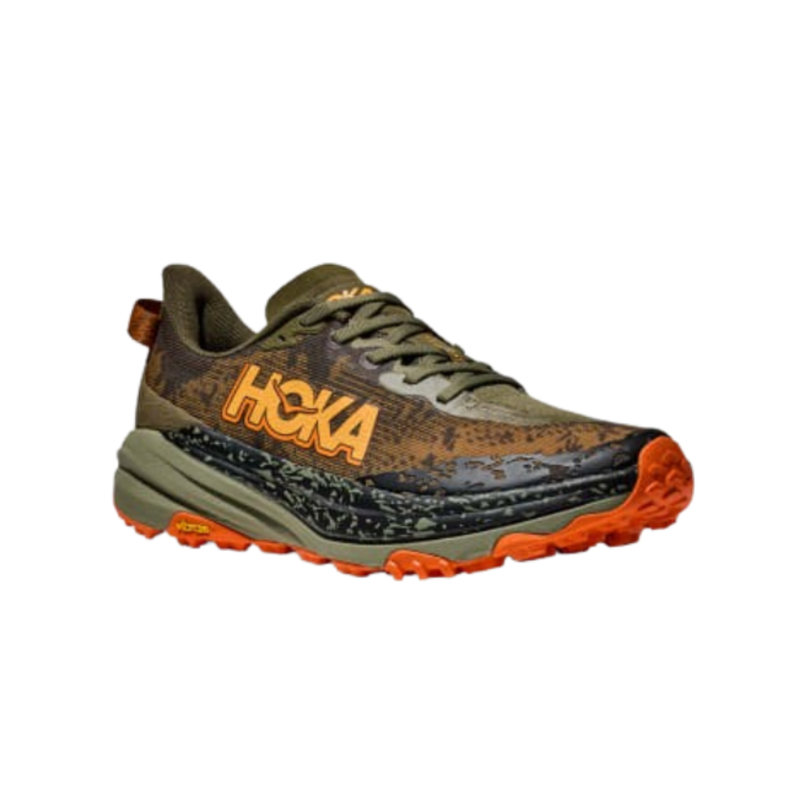 Hoka Mens Speedgoat 6 in Antique Olive / Squash-2