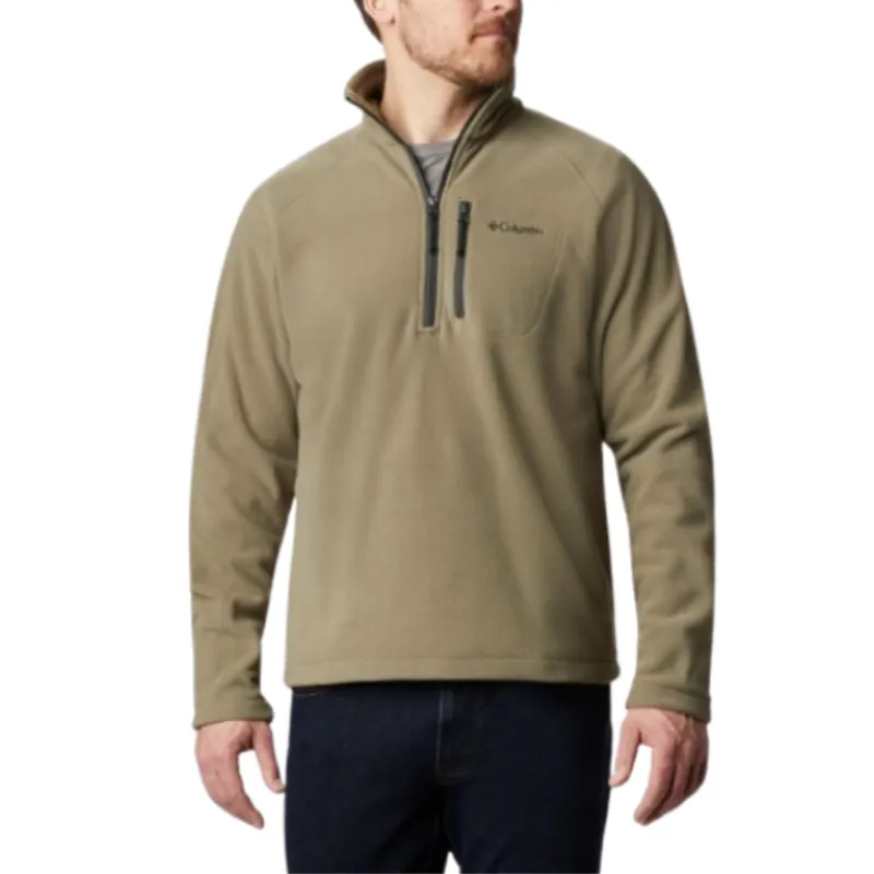 Columbia Mens Fast Trek III Half Zip Fleece in Stone Green / Shark