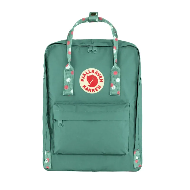 Fjallraven Kanken Backpack in Frost Green/Confetti Pattern