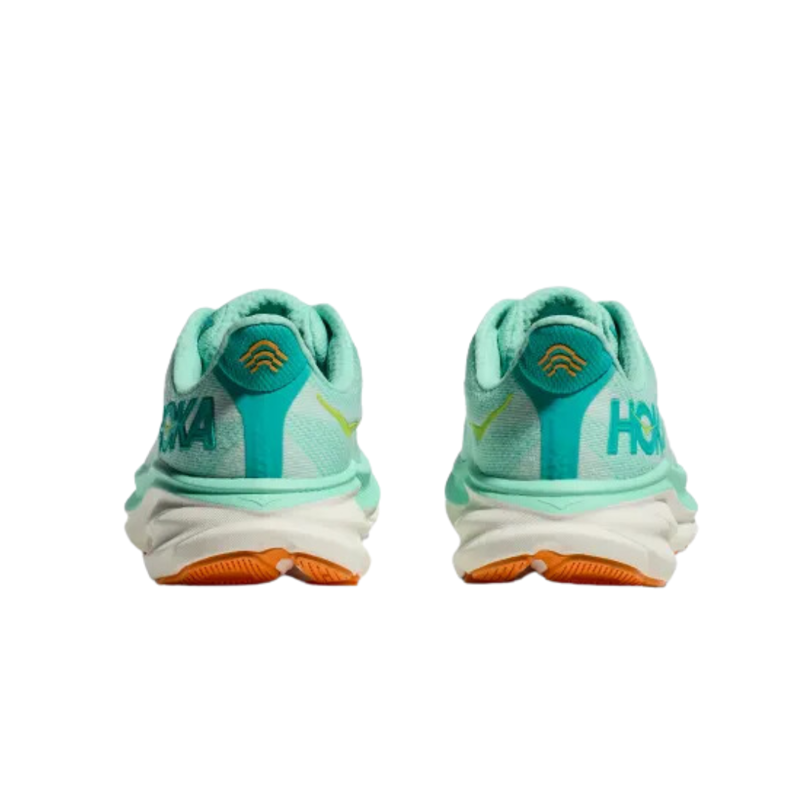 Hoka Womens Clifton 9 In Seafoam / Aqua Breeze-2