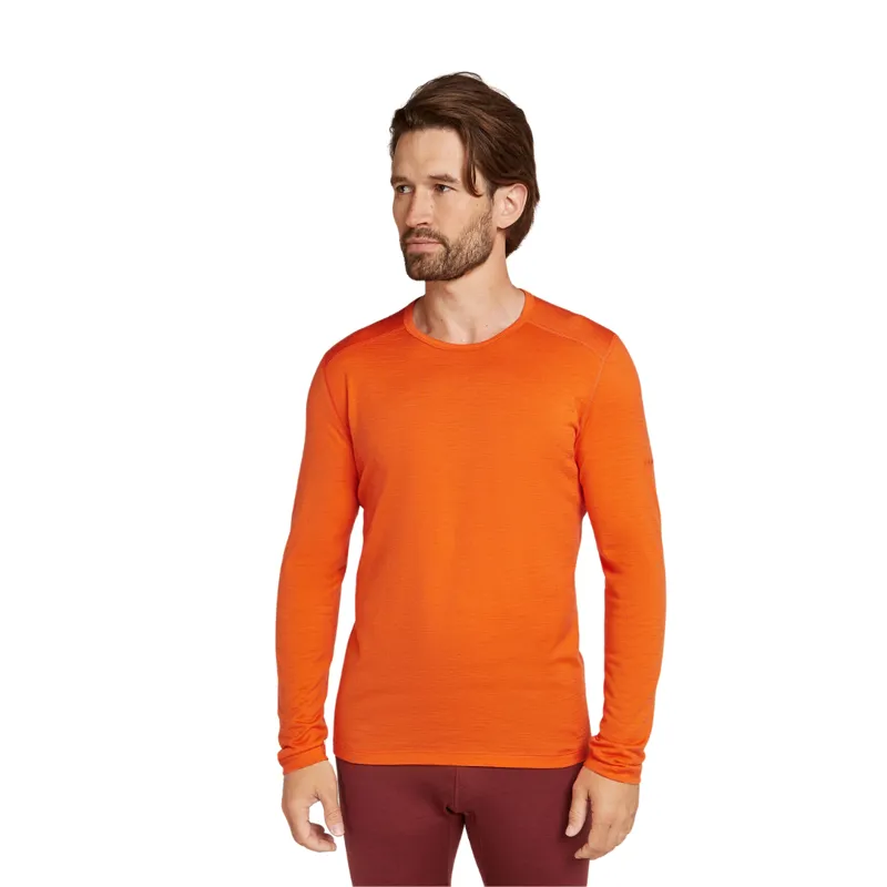 Icebreaker Mens 200 Oasis L/S Crewe in Blaze