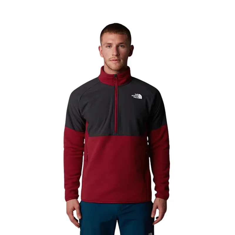 The North Face Mens Glacier Heavyweight 1/2 Zip in Garnet Red A