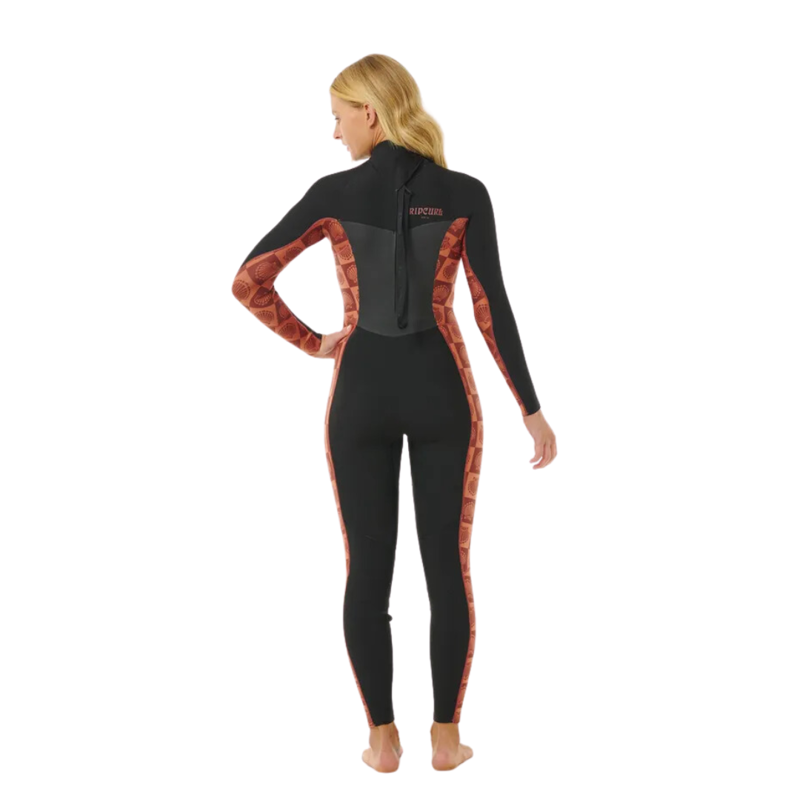 Rip Curl Womens Dawn Patrol 5/3 Back Zip Sub in Rust-1