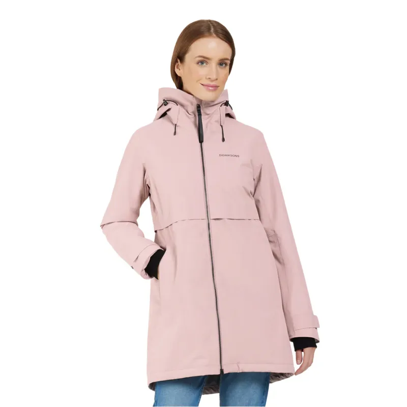 Didriksons Womens Helle Parka 5 in Oyster Lilac 