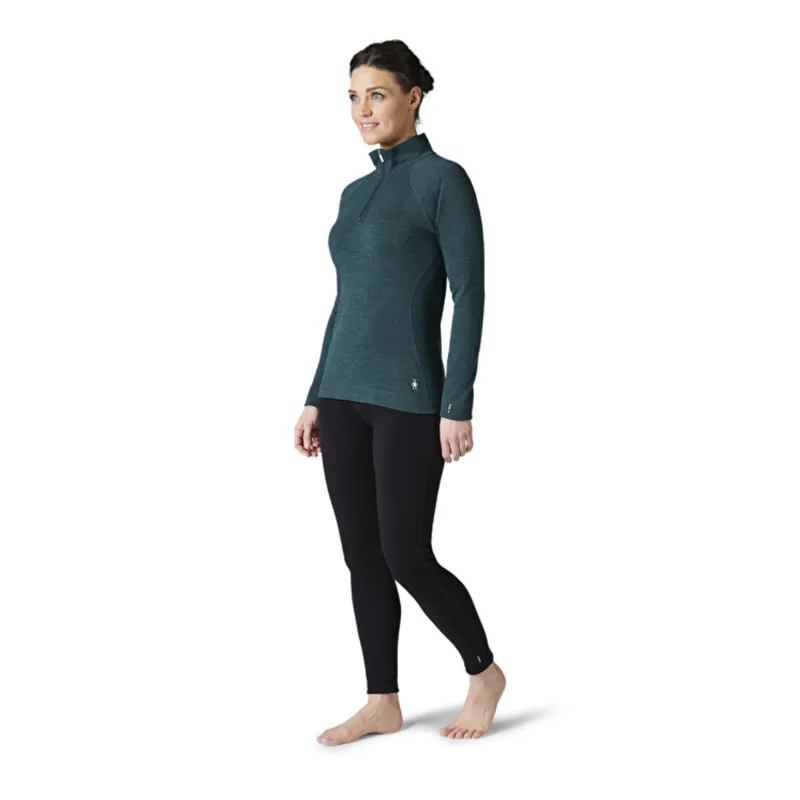 Smartwool Womens Classic Thermal Merino Base Layer 1/4 Zip in Twilight Blue Heather