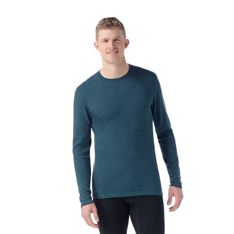 Smartwool Mens Classic Thermal Merino Base Layer Crew in Twilight Blue Heather