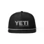 Yeti Flat Brim Rope Hat in Black