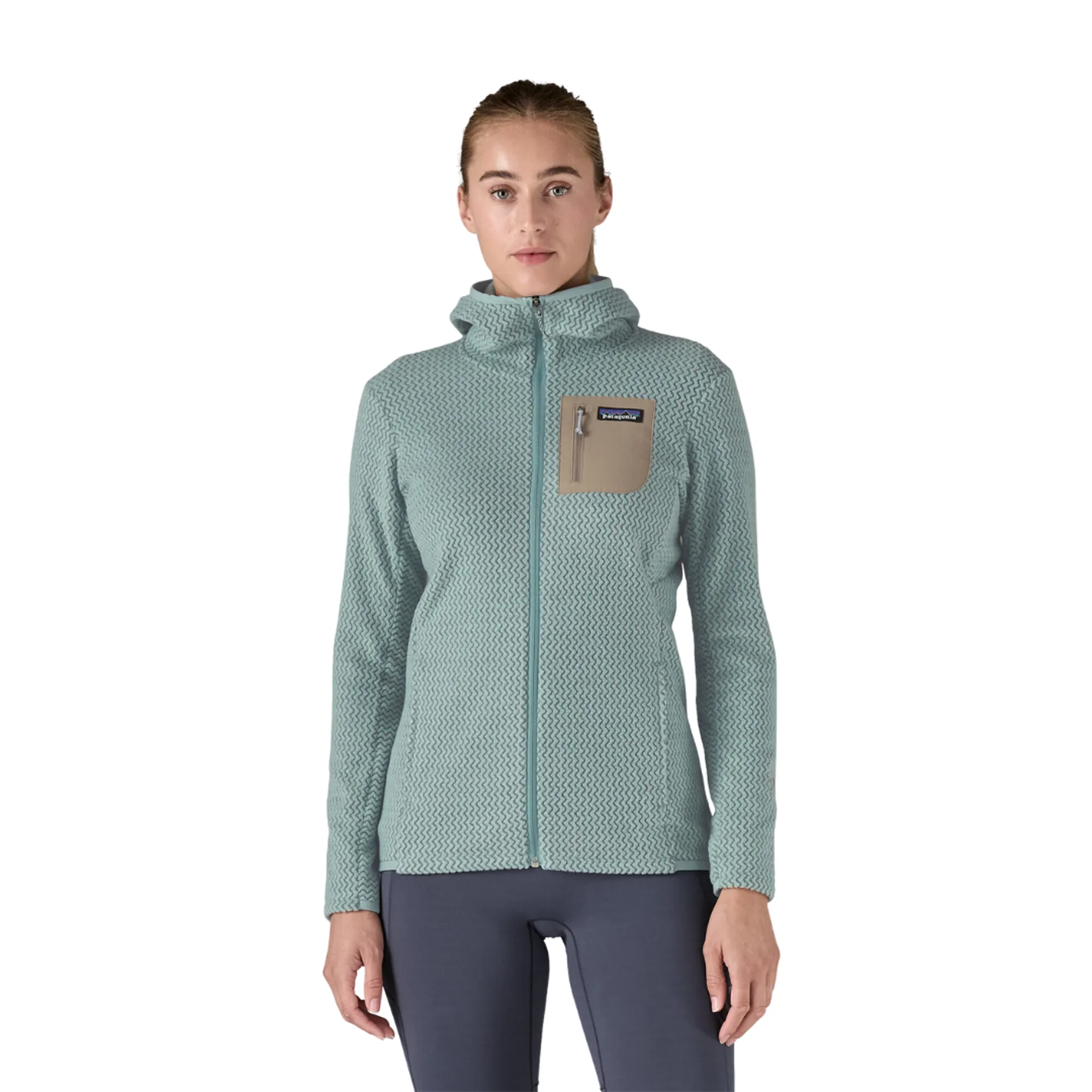 Patagonia Womens R1 Air Full Zip Hoody in Thermal Blue