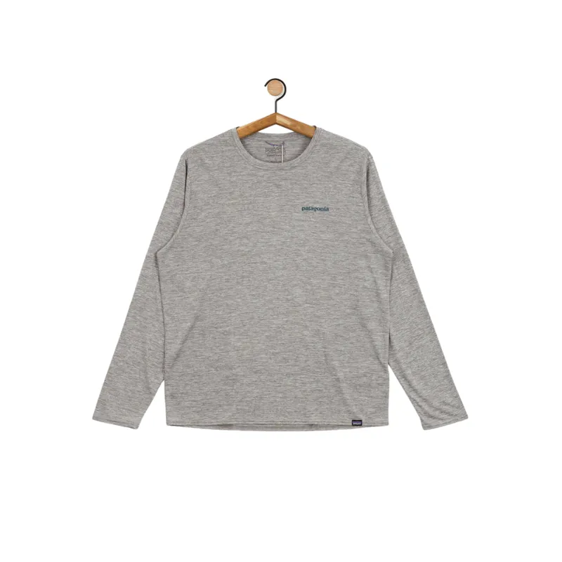 Graphic Shirt Patagonia Long Sleeve T Shirt Grey Patagonia Men's