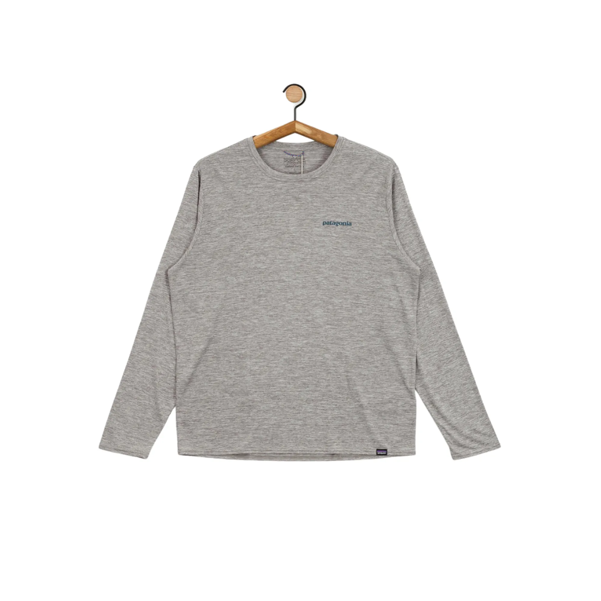 Graphic Shirt Patagonia Long Sleeve T Shirt Grey Patagonia Men's