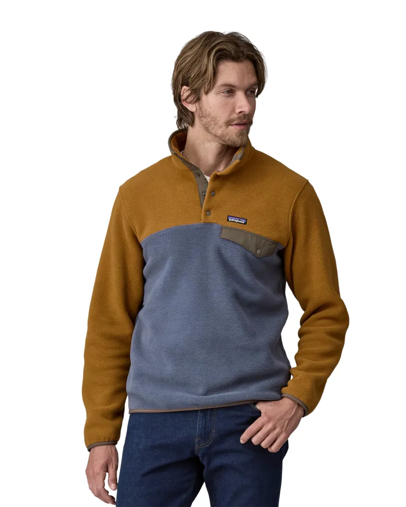 Patagonia Mens Lightweight Synch Snap-T Pullover in Shelter Brown