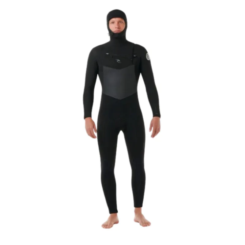 Rip Curl Mens Dawn Patrol Hood 5/4GB Chest Zip in Black