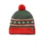 Yeti POM Beanie in Green / Orange