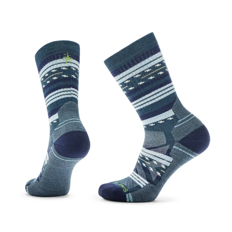 Smartwool Womens Hike Light Cushion Margarita Crew Socks in Deep Navy