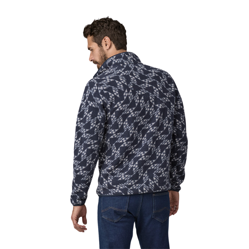 Patagonia Mens Lightweight Synch Snap-T Pullover in Synched Flight / New Navy-1