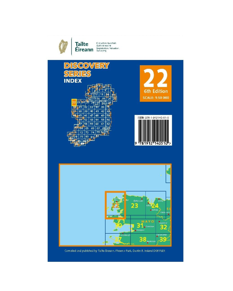 OSI Discovery Series Sheet 22 Mayo Map 6th Edition 2024 in Blue-1