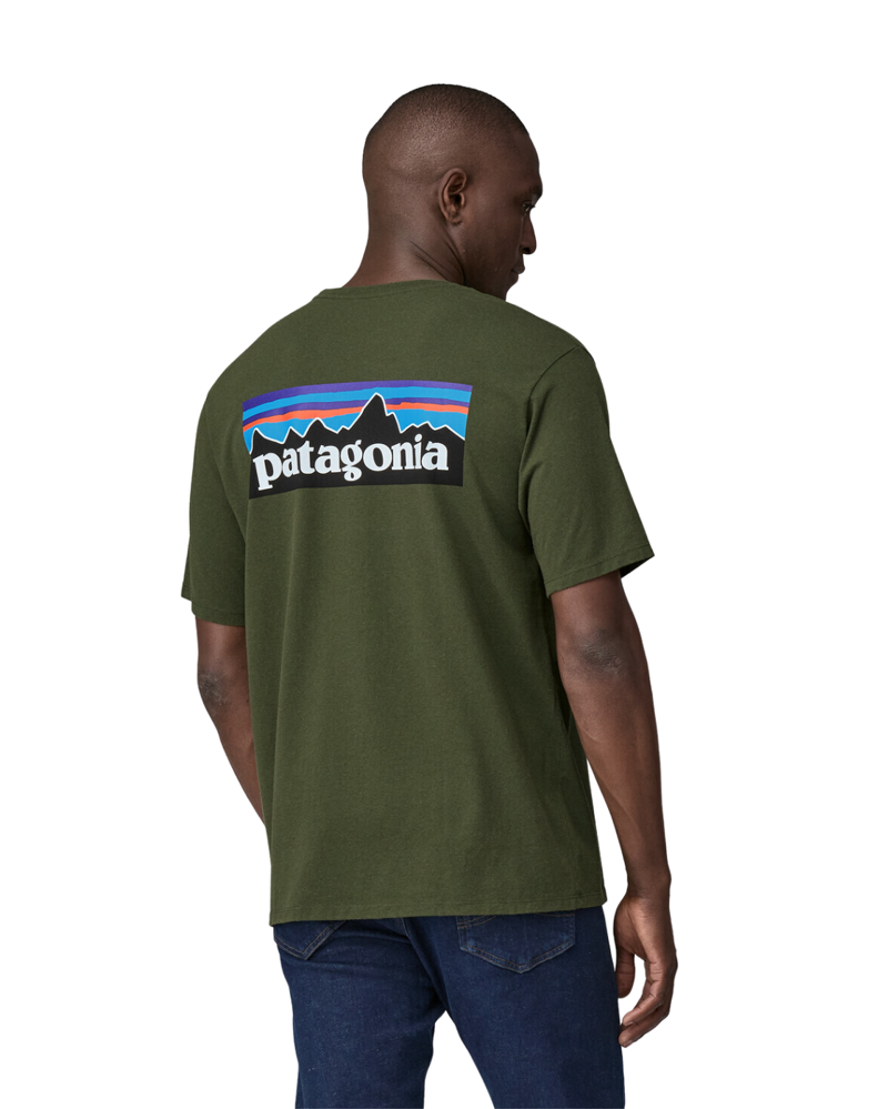 Patagonia Men's P-6 Logo Responsibili-Tee in Torrey Pine Green-1