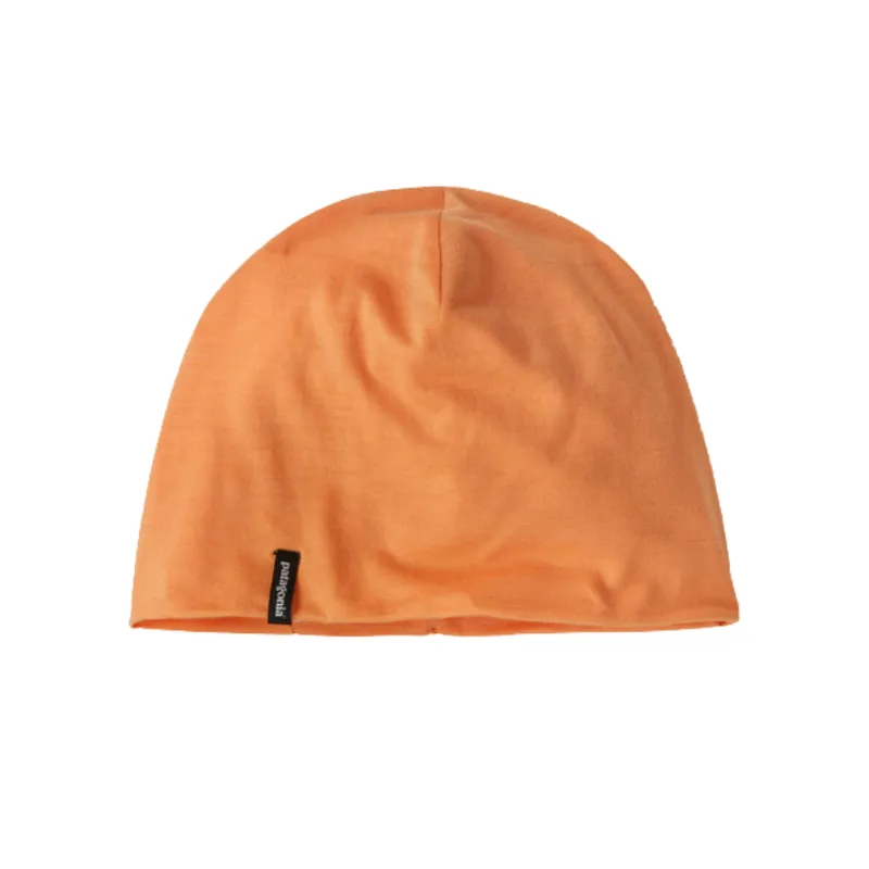 Patagonia Overlook Merino Wool Liner Beanie in Vivid Apricot