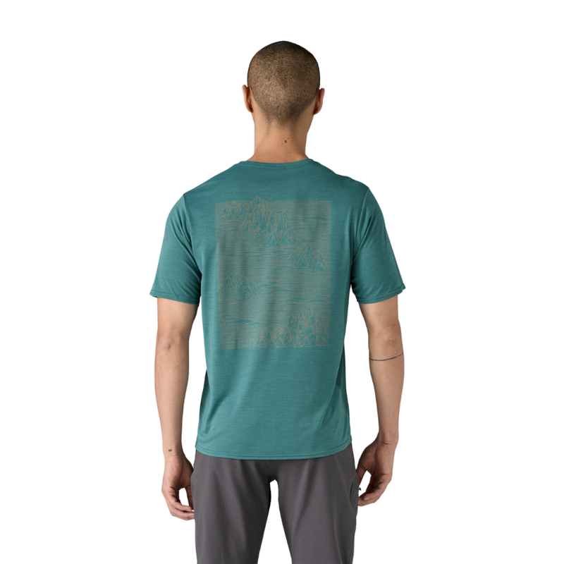 Patagonia Mens Cap Cool Daily Graphic Shirt in Strataspire / Wetland Blue X-Dye-1