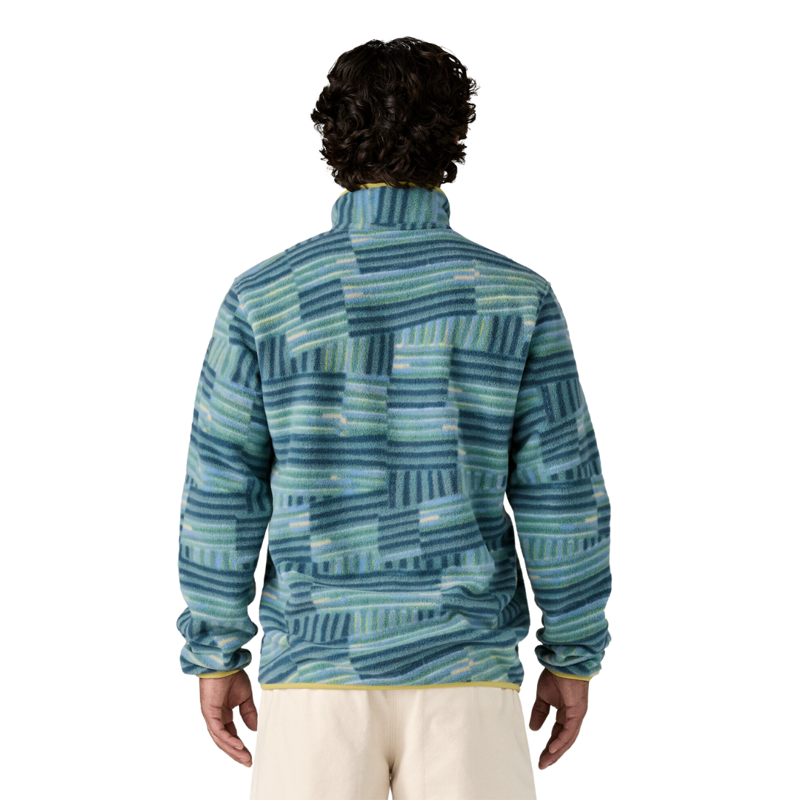 Patagonia Mens Light Weight Synch Snap-T Pullover in Quilty Fitz / Wetland Blue-1
