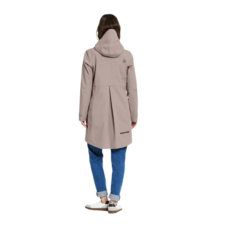 Didriksons Womens Bea Parka 6 in Ash Brown-1