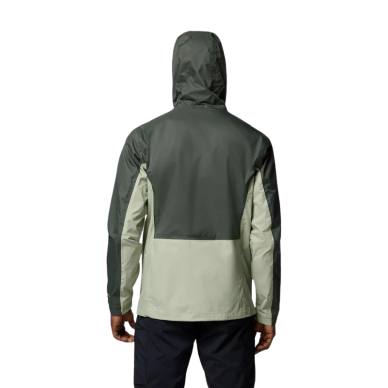 Columbia Mens Pouring Adventure III Jacket in Greenscape / Safari-1