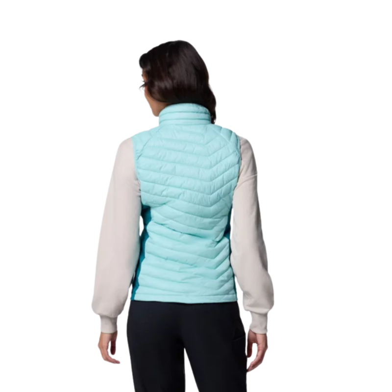 Columbia Womens Powder Pass II Hybrid Vest in Spray / River Blue-1