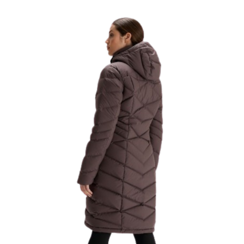 Kathmandu Womens Winterburn Longline Down Coat V2 in Dark Quartz-1
