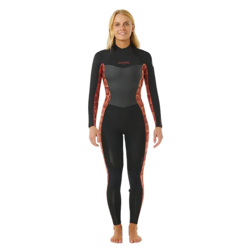 Rip Curl Womens Dawn Patrol 5/3 Back Zip Sub in Rust
