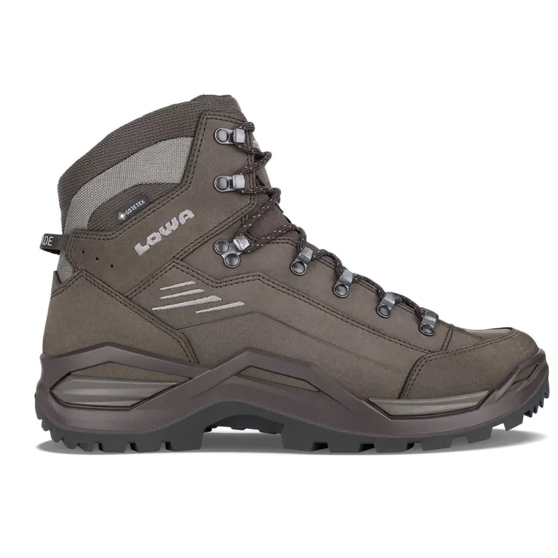 Lowa Mens Renegade Evo GTX Mid Wide Fit in Espresso / Seaweed